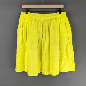 Stile Benetton Yellow Pleated Skirt With Pockets 6